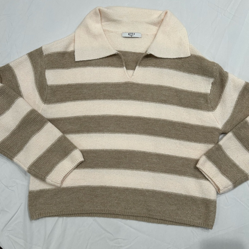 Grey Bandit Striped Knit Sweater